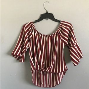 Charlotte Russe off the shoulder crop top